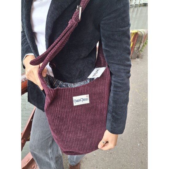 Ashbury Corduroy Hobo Hippie bag Plum Ashbury Corduroy Hobo Hippie bag Plum